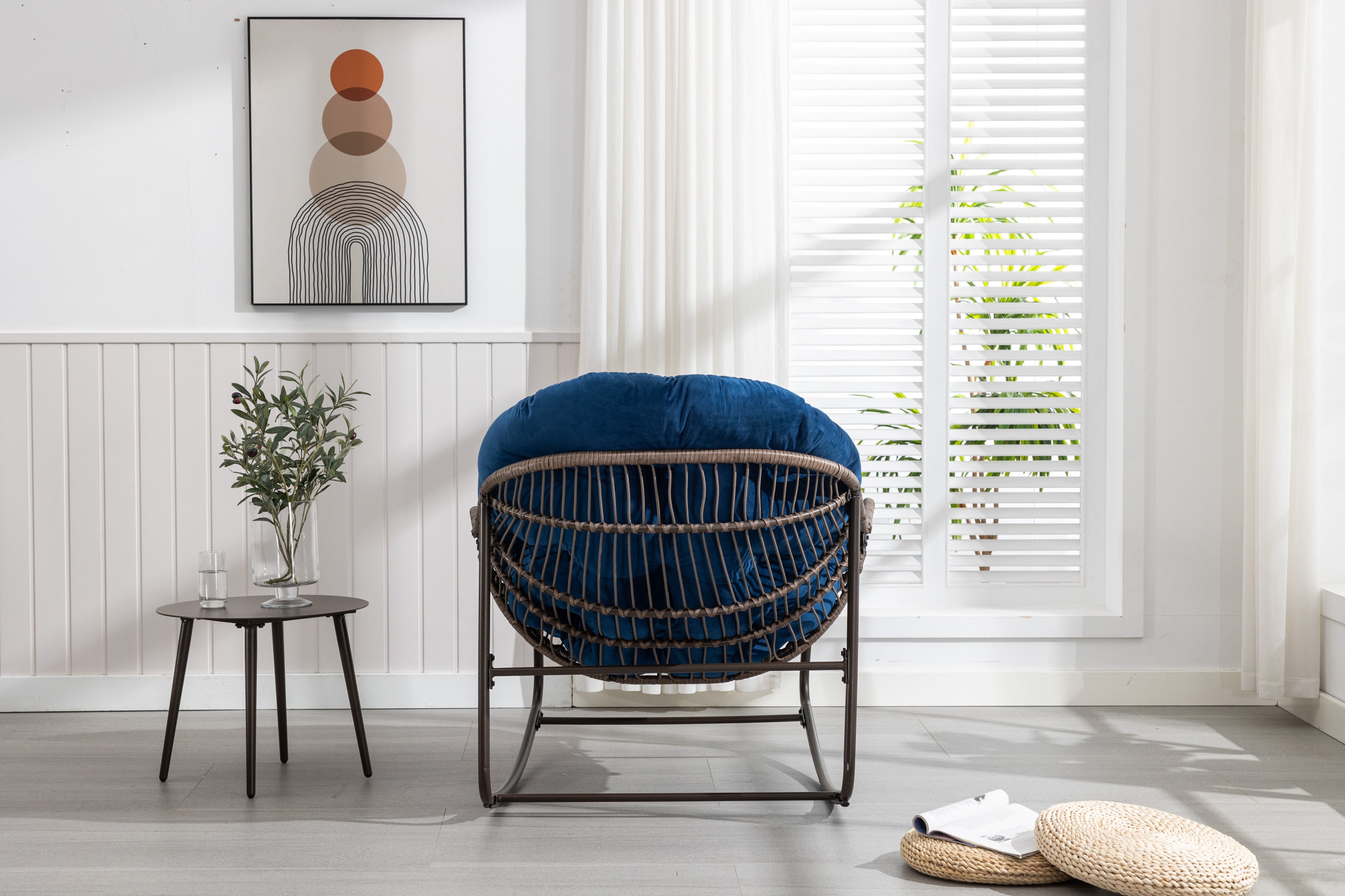 Rattan Navy Chair