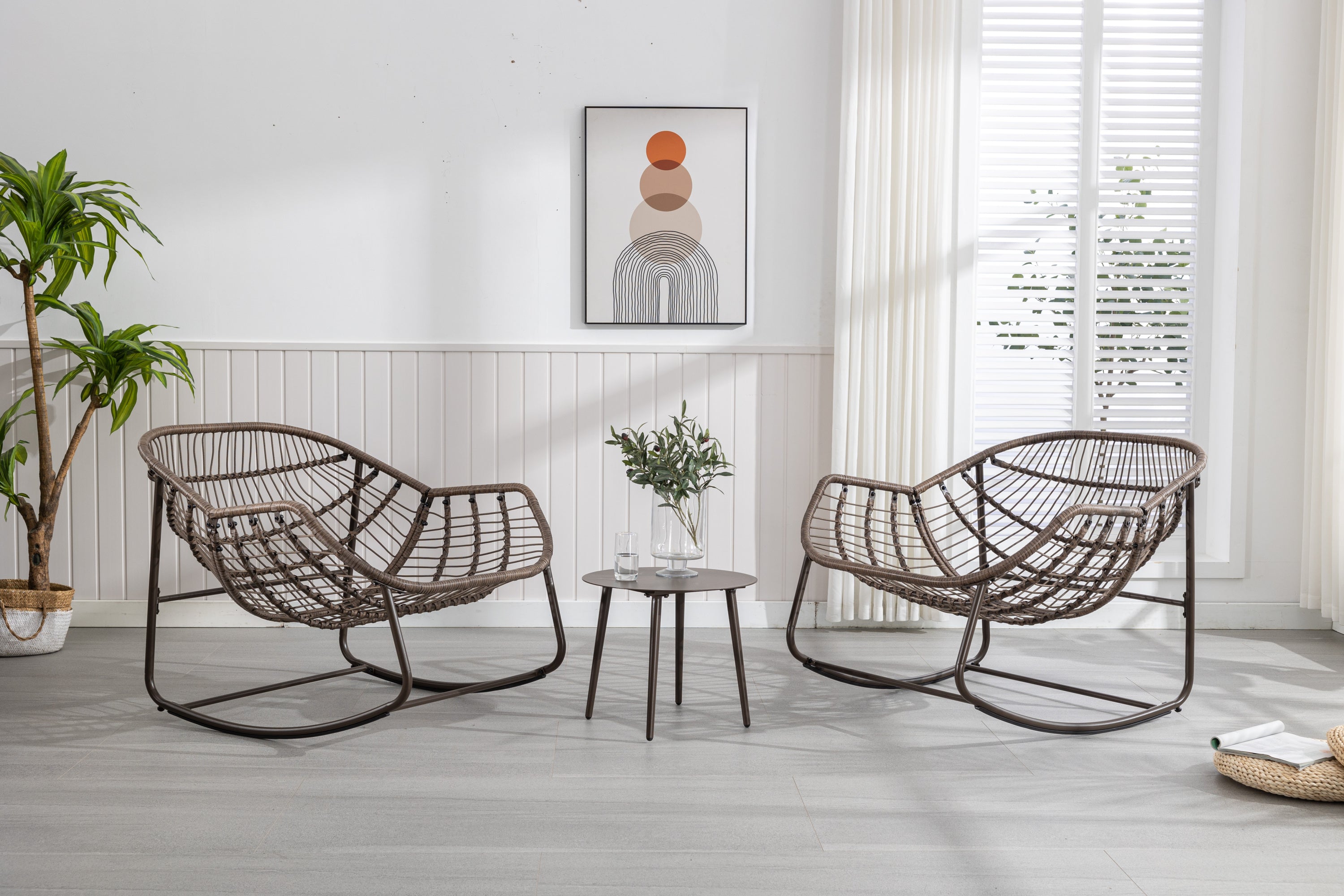 Rattan Navy Chair