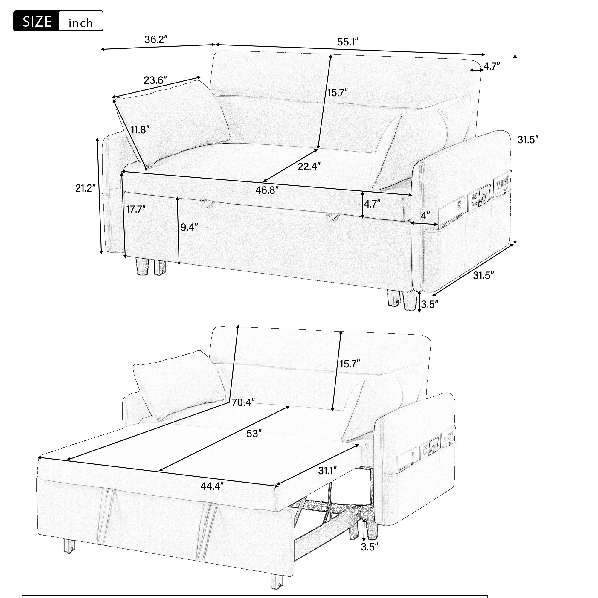 Adams Sofa Bed