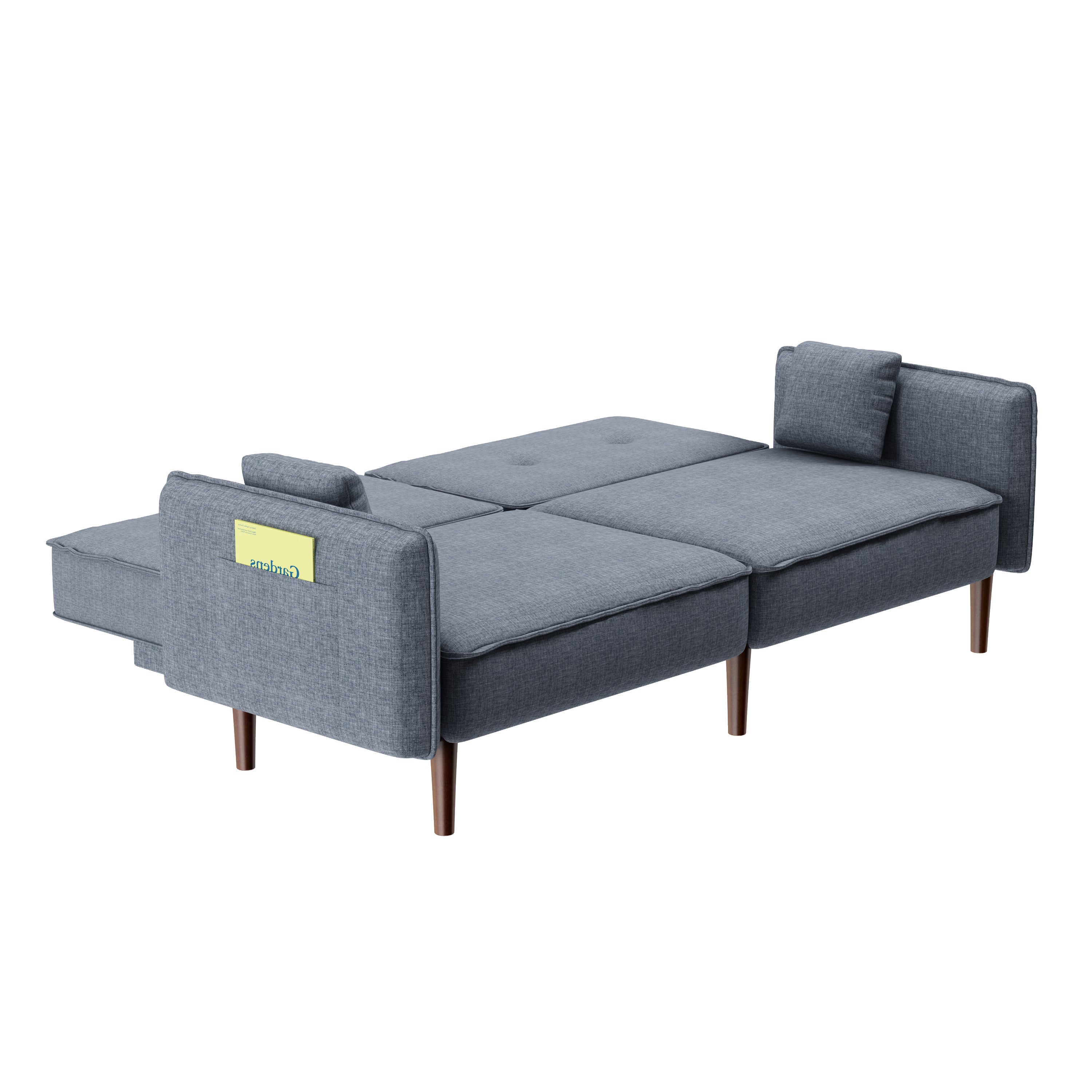 Grey Fabric Futon Sofa Bed