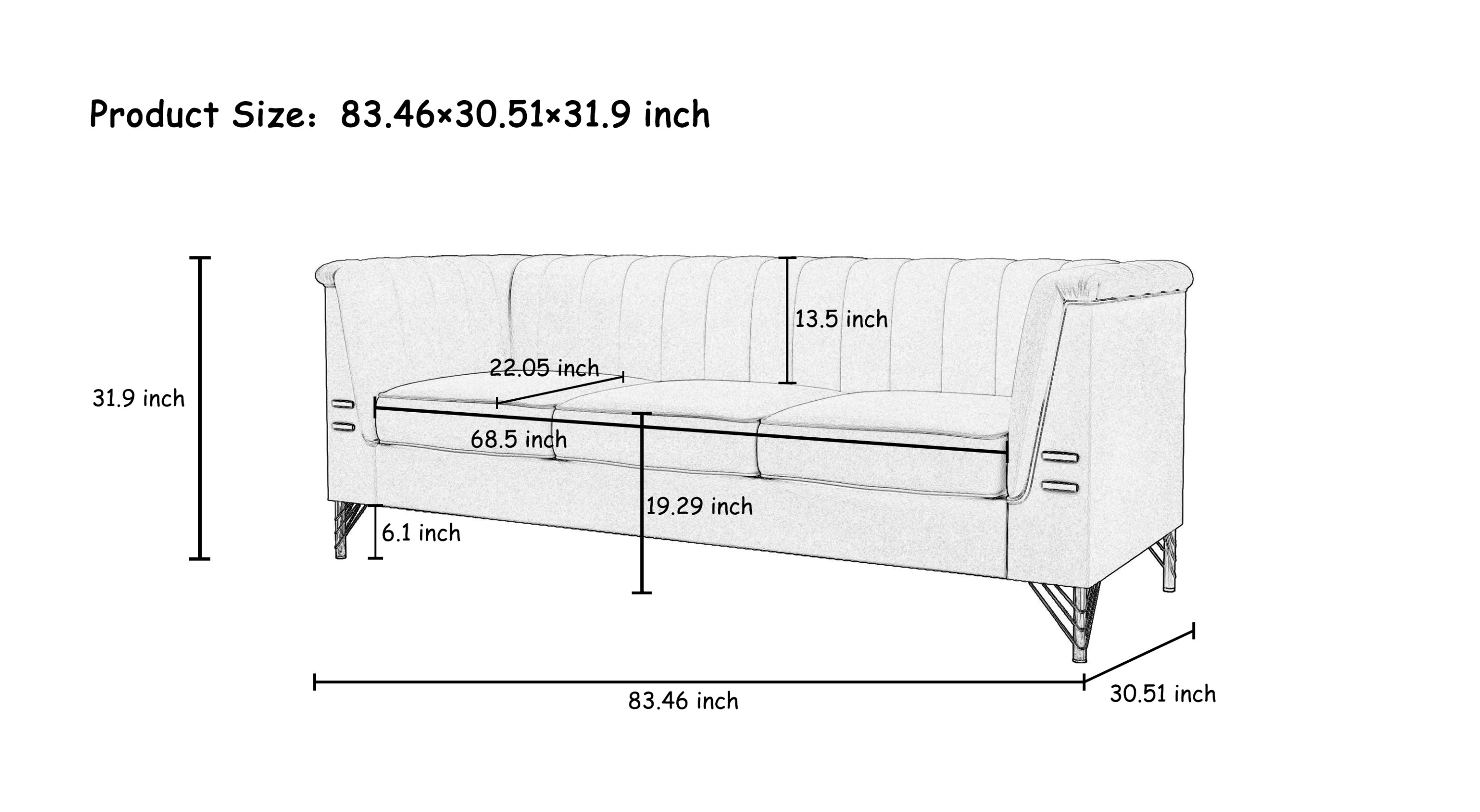 Harrison Chesterfield Sofa