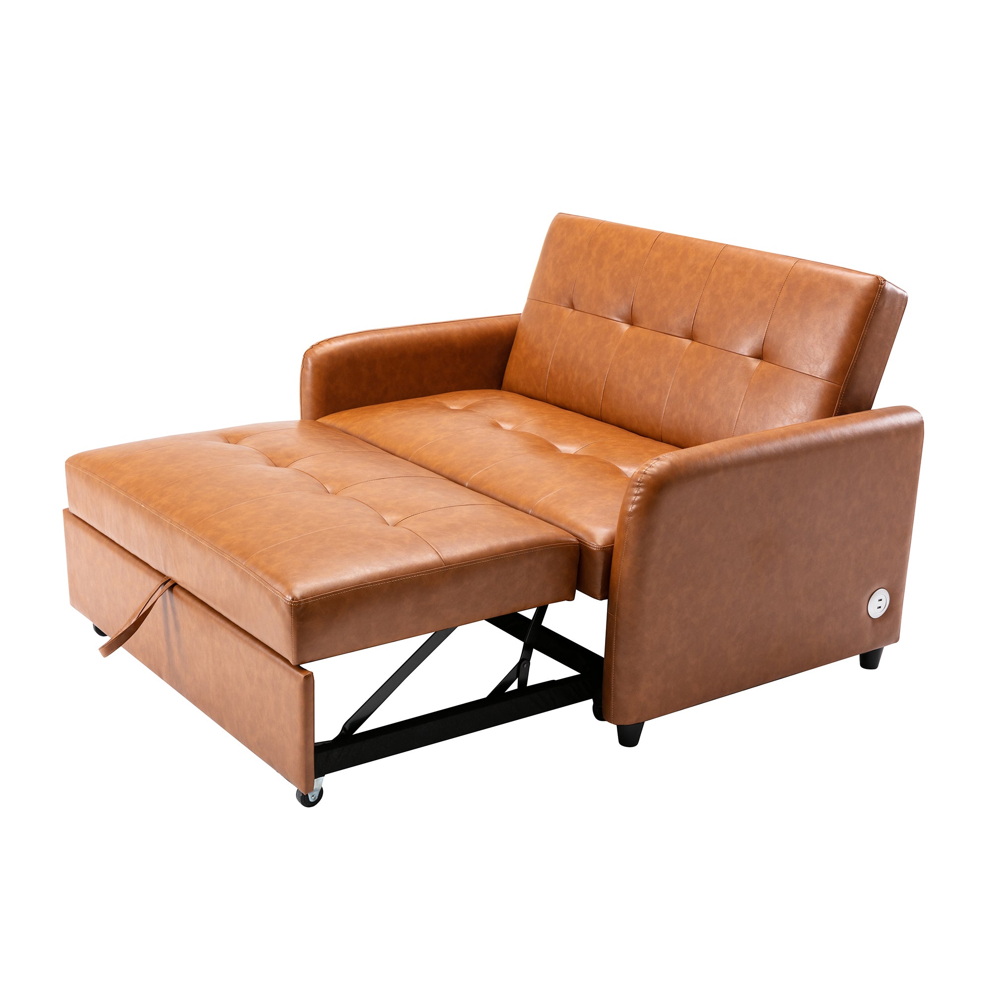 Adjustable Oversized Armchair Sleeper with USB Ports