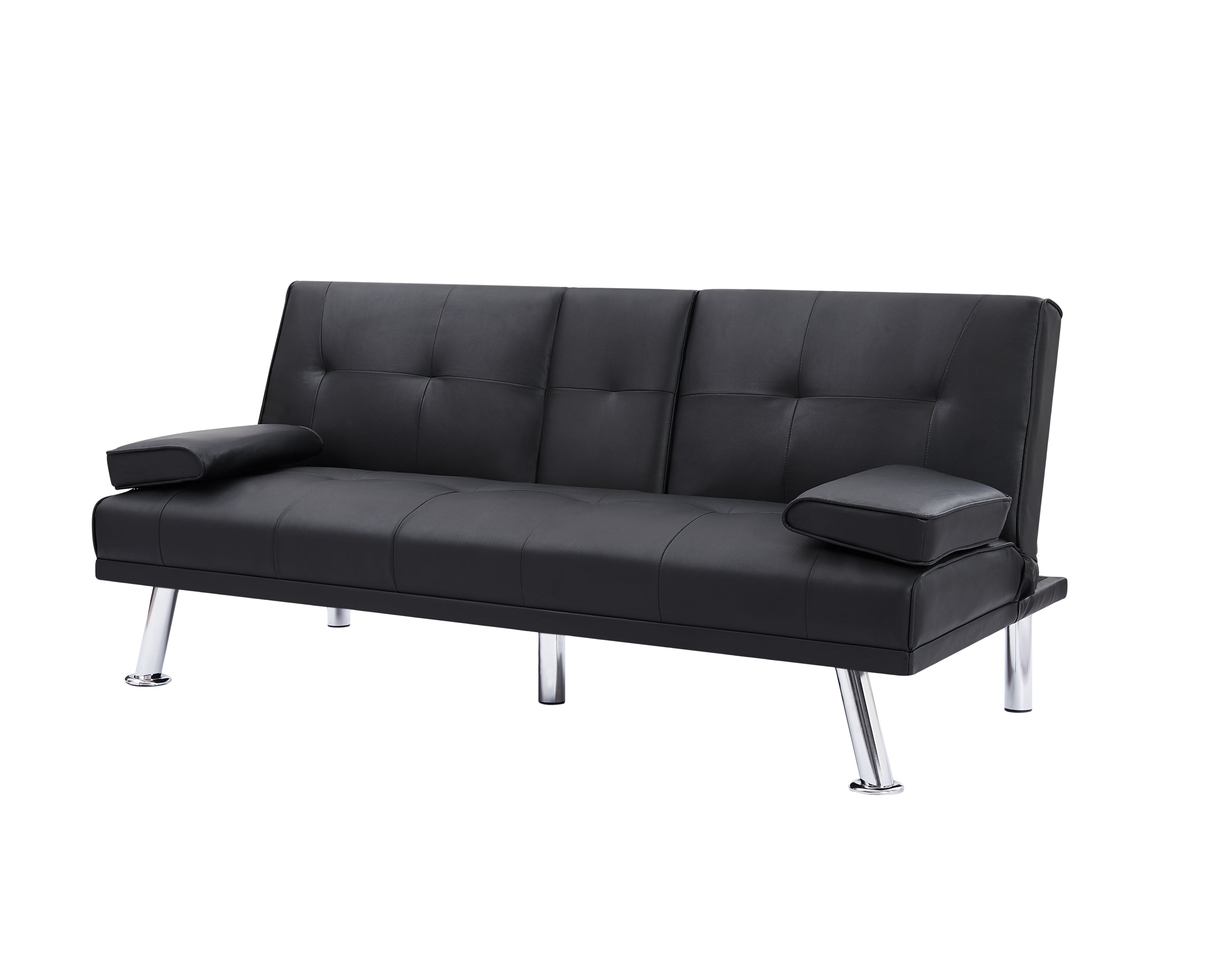 Versatile Foldable Sofa Bed with Integrated Cup Holders