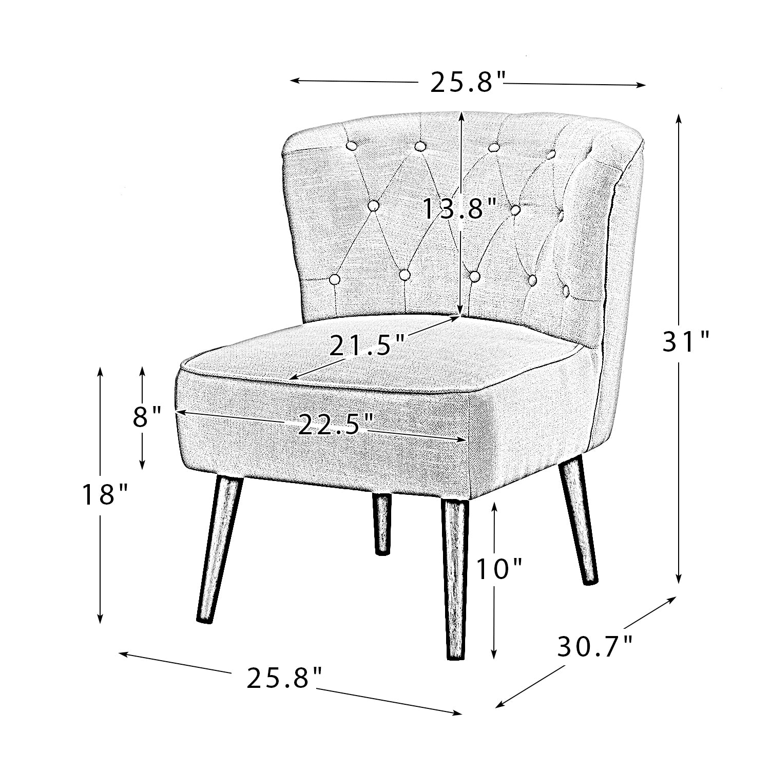 Grey Caporaso Contemporary Side Chair