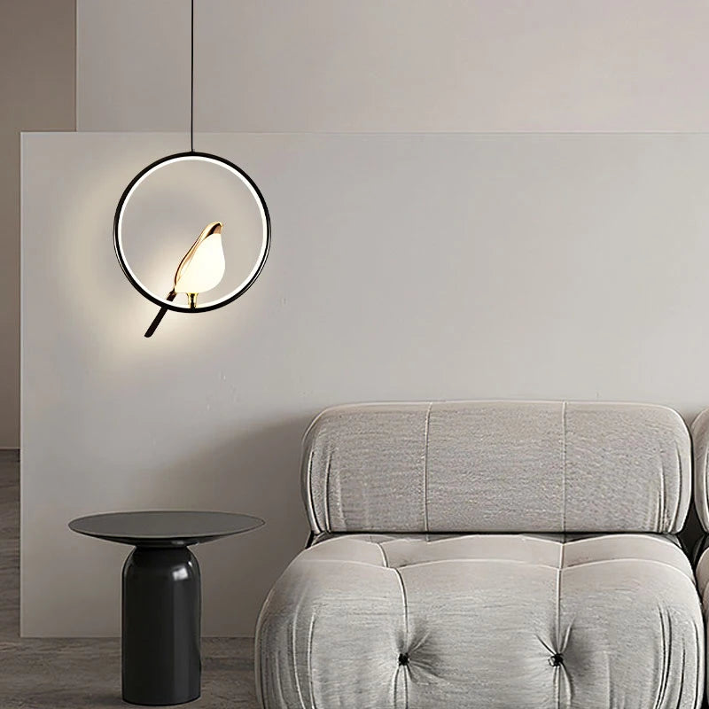 Nordic Magpie Bird LED Pendant Lamps