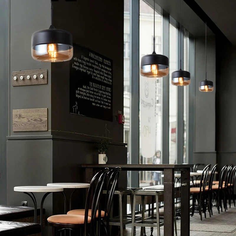 Modern Glass Hanging LED Light