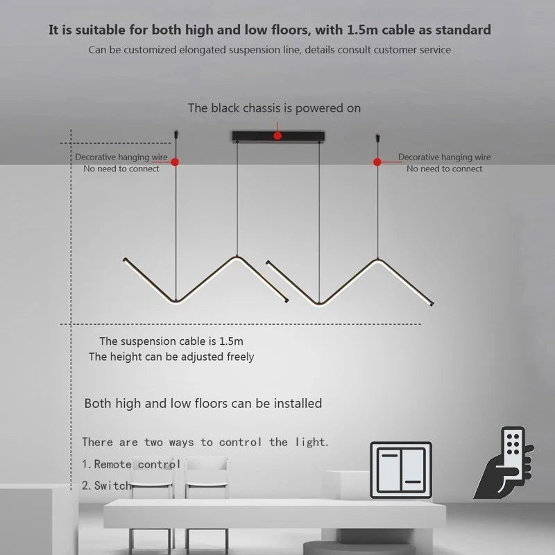 LED Long Line Pendant Light