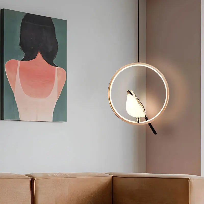 Nordic Magpie Bird LED Pendant Lamps