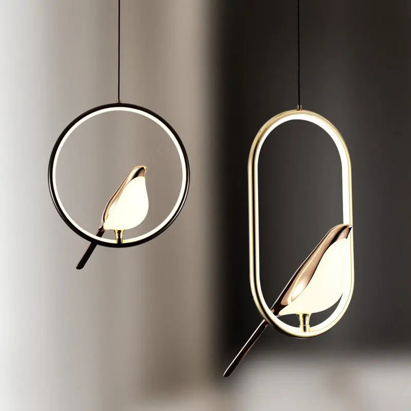 Nordic Magpie Bird LED Pendant Lamps