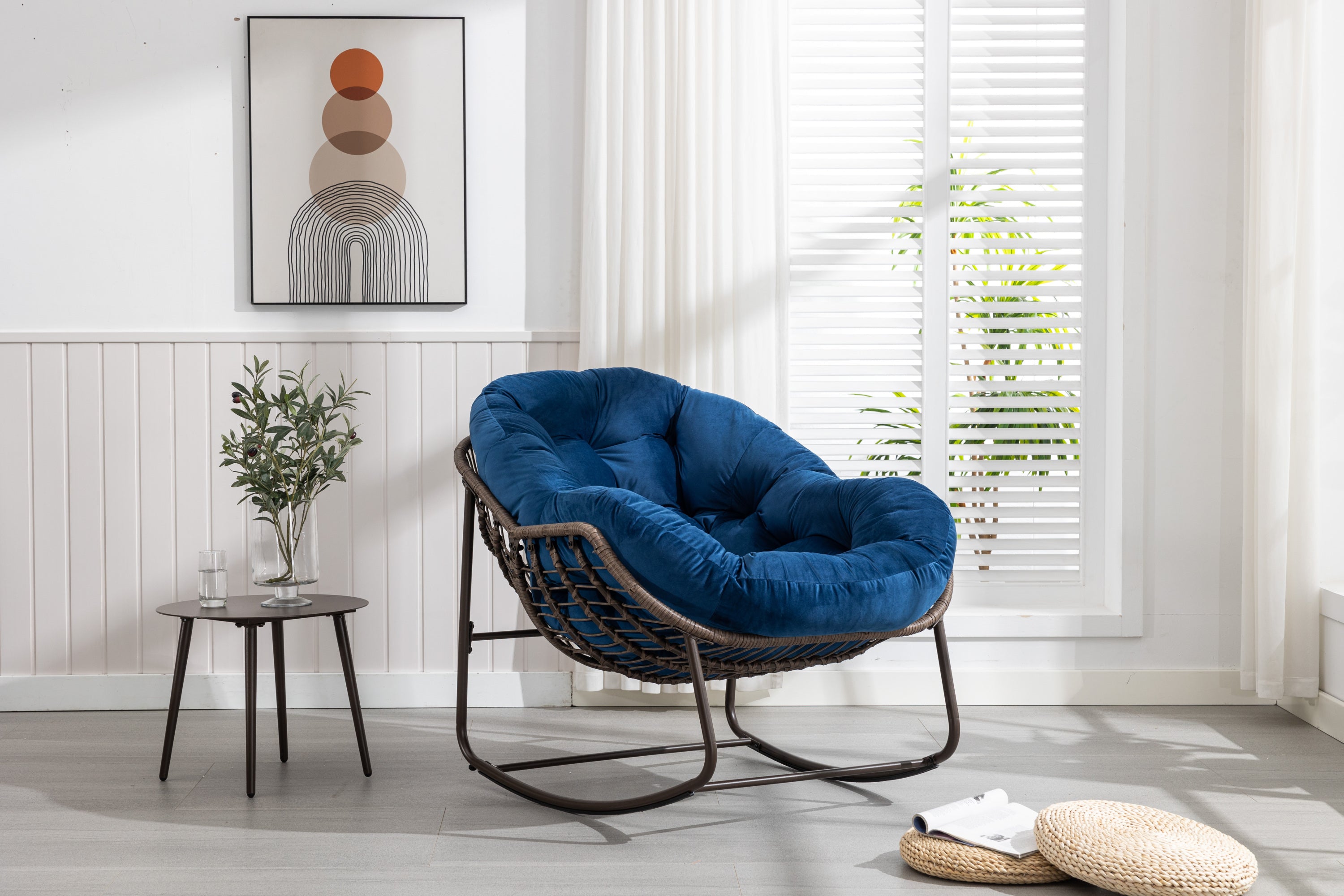 Rattan Navy Chair