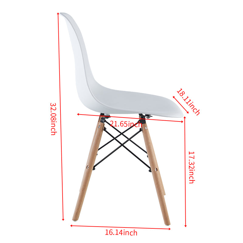 White Polypropylene Chairs (Set of 4)