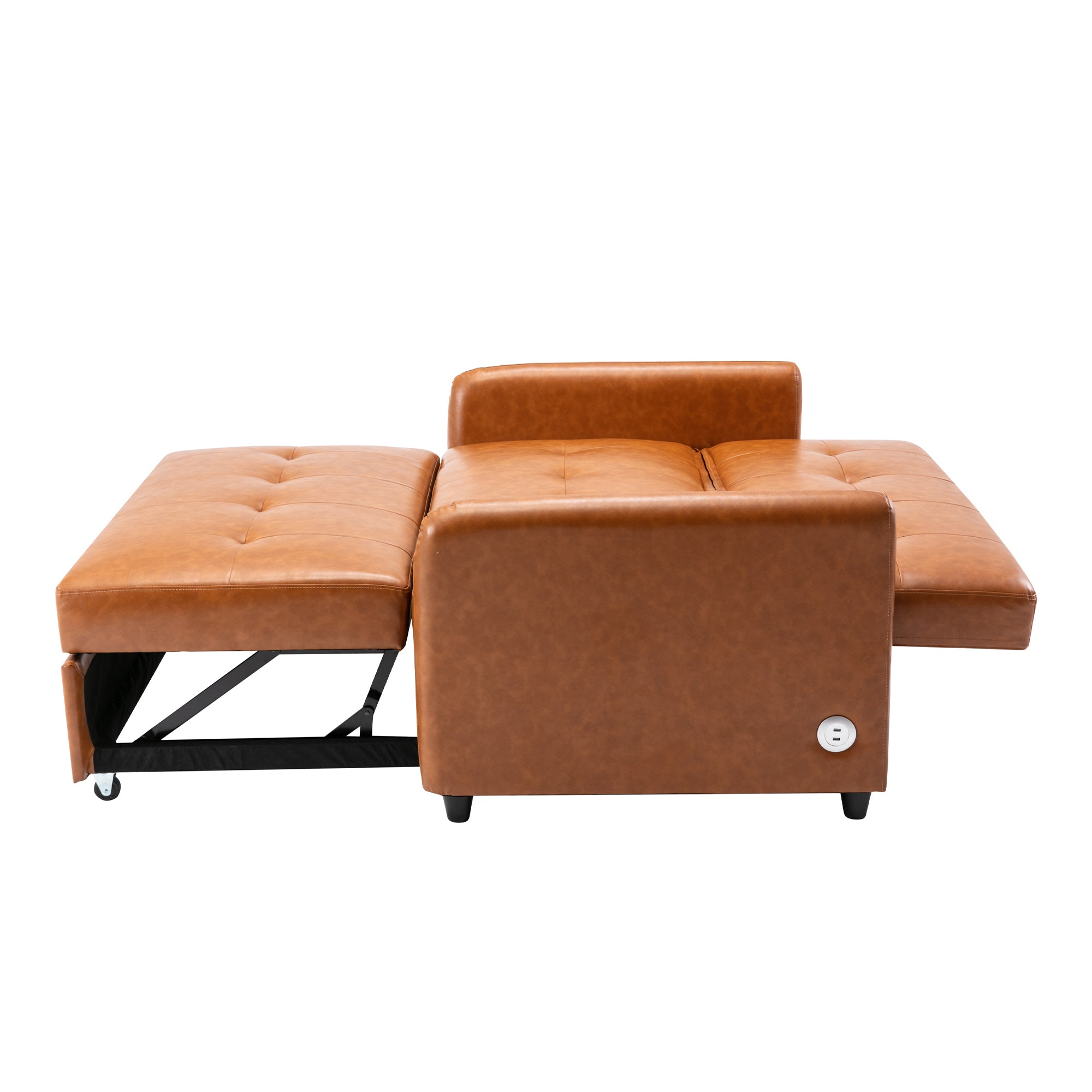 Adjustable Oversized Armchair Sleeper with USB Ports