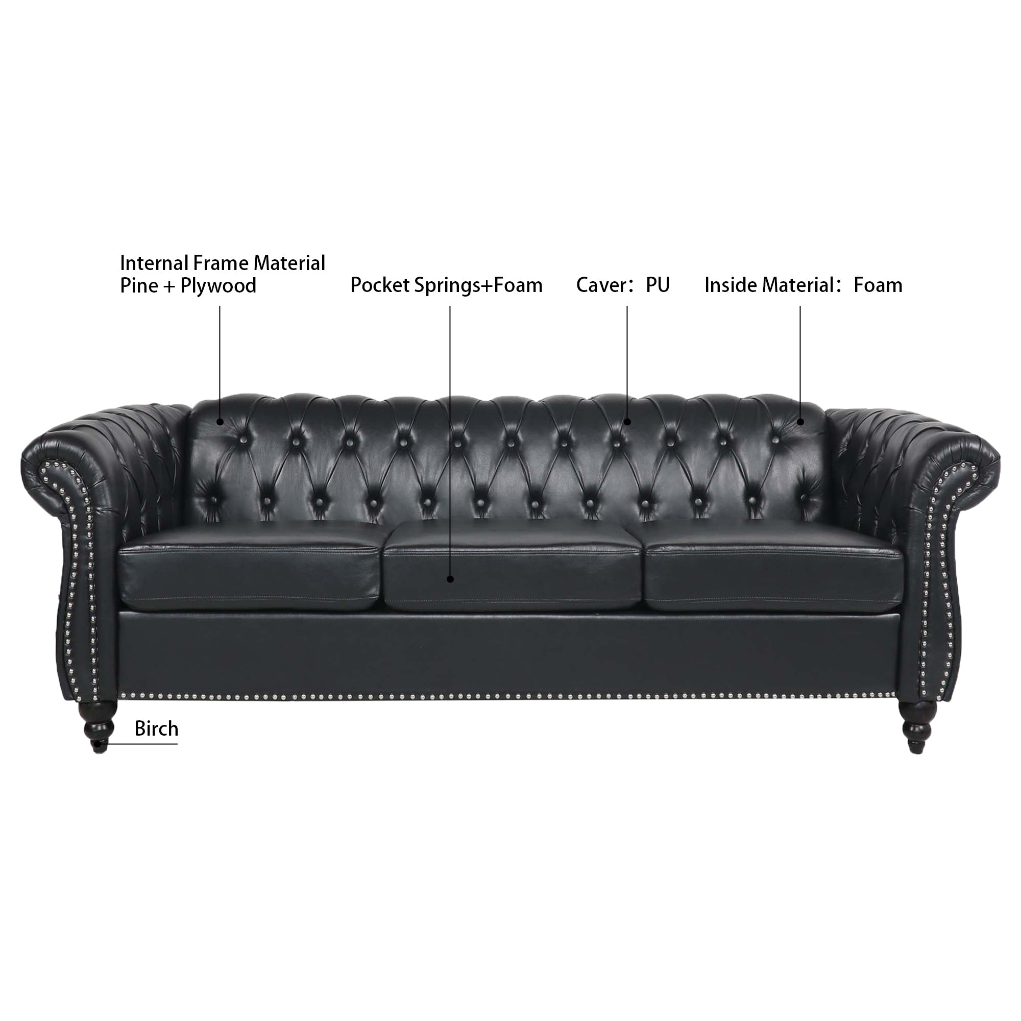 Kinglsey Chesterfield Sofa