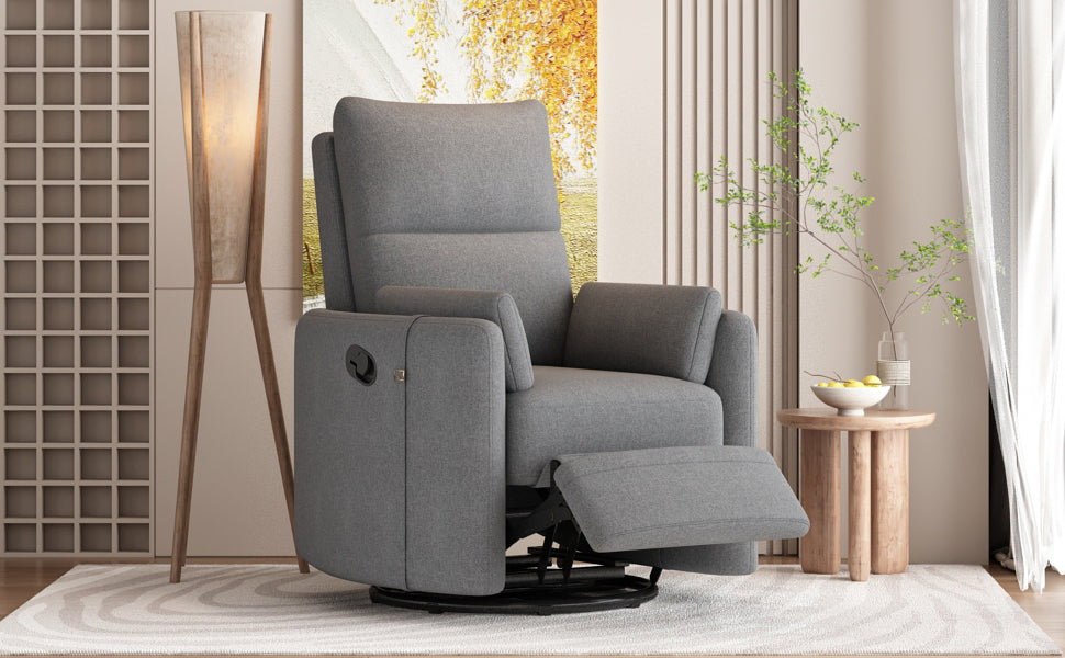 Leino Swivel Chair with Pillows