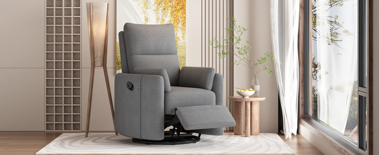 Leino Swivel Chair with Pillows