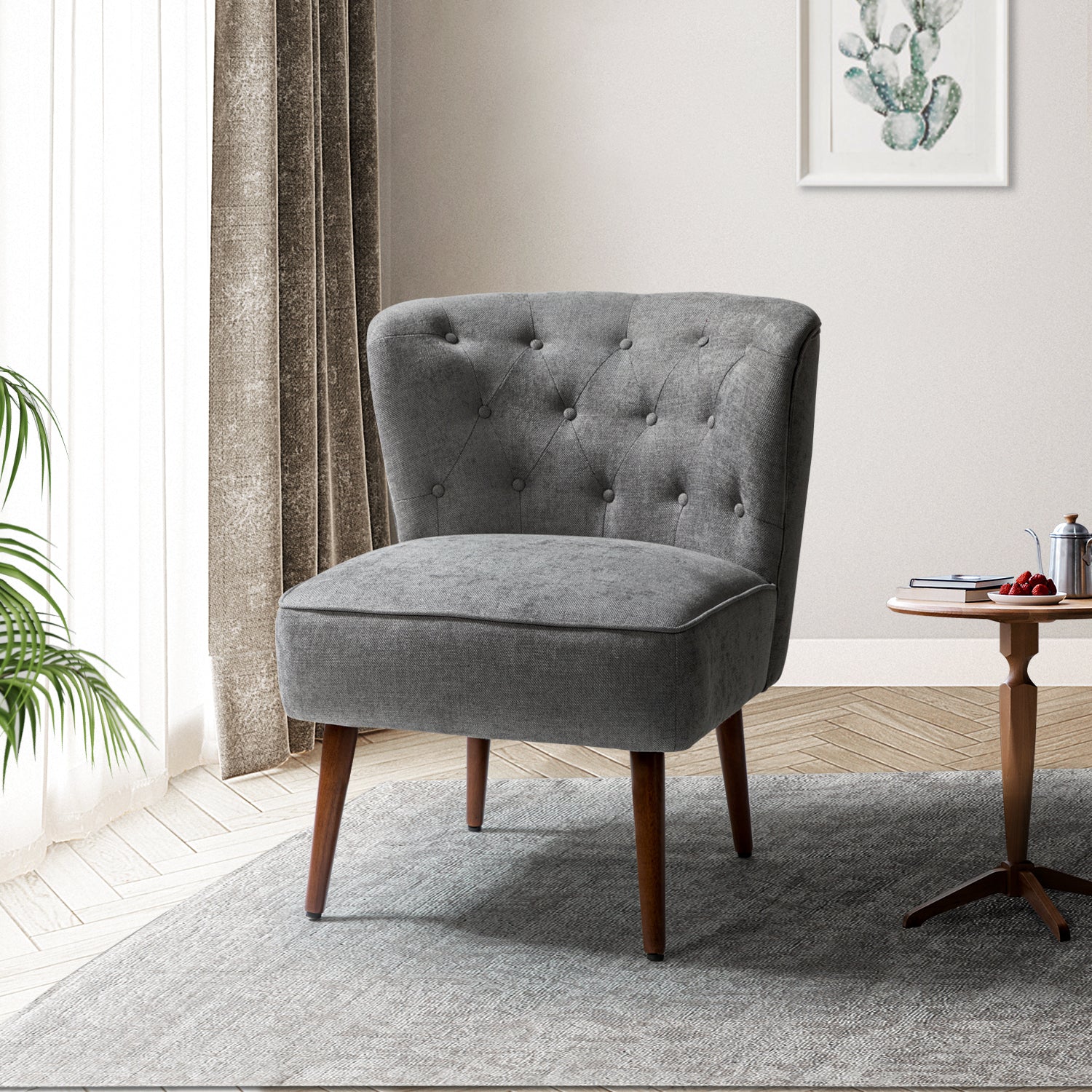 Grey Caporaso Contemporary Side Chair