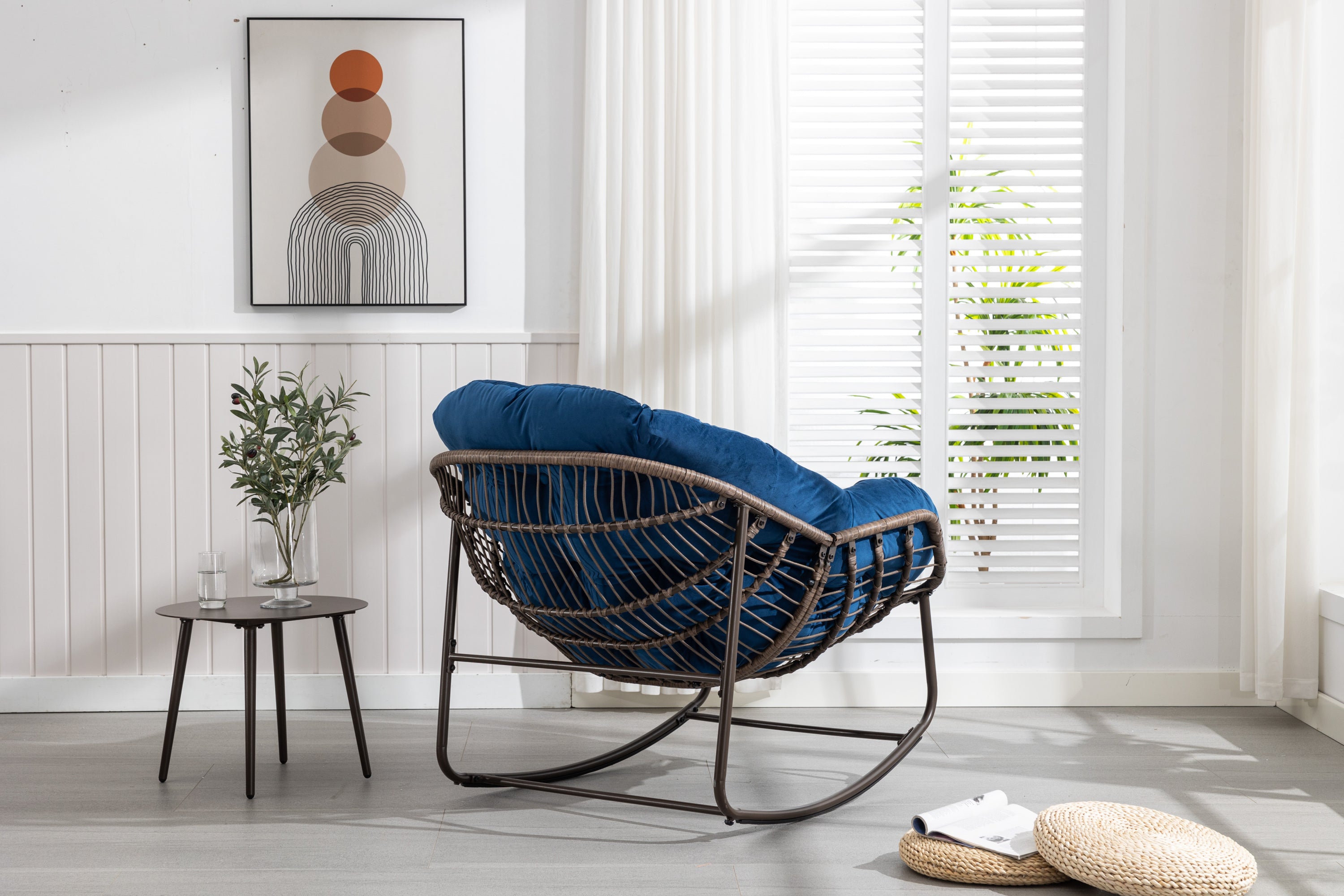 Rattan Navy Chair